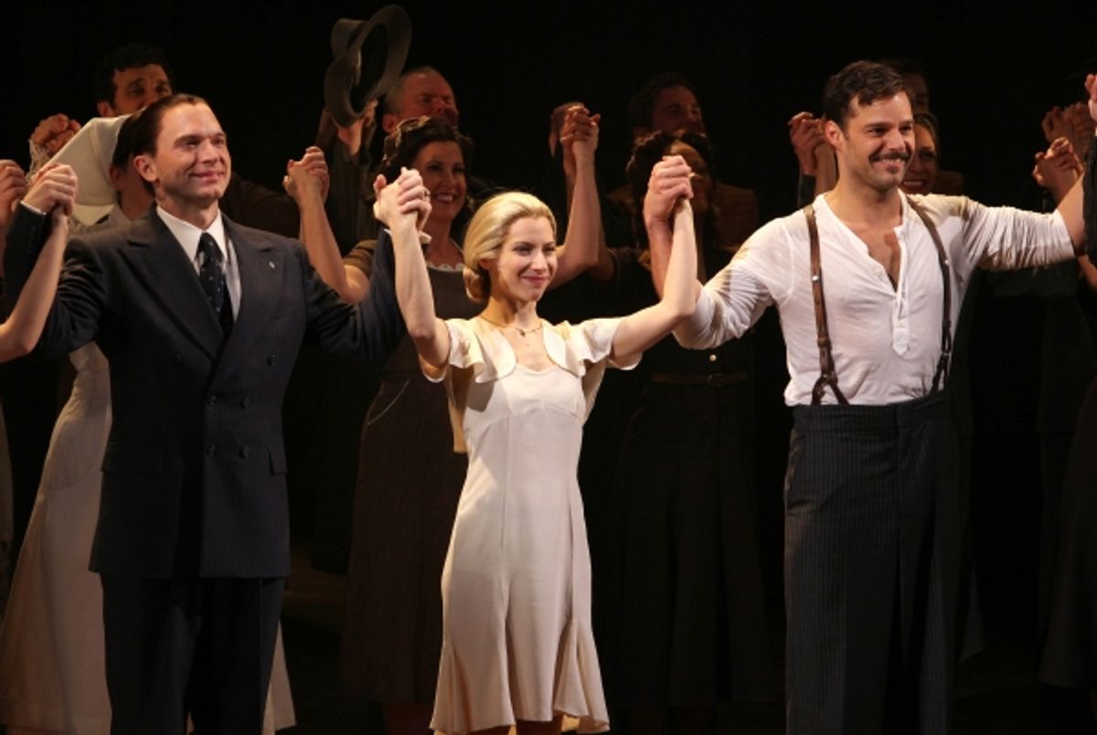 Michael Cerveris, Elena Roger & Ricky Martin at 