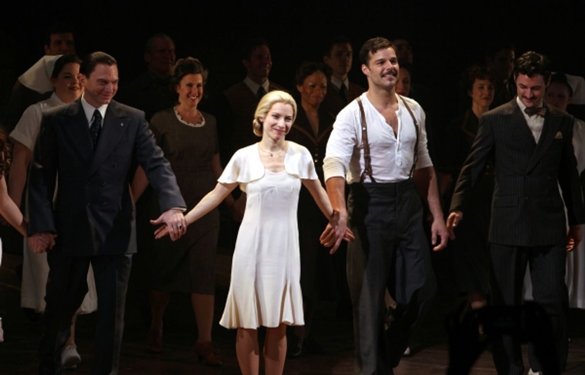 Michael Cerveris, Elena Roger & Ricky Martin with Ensemble Cast at 