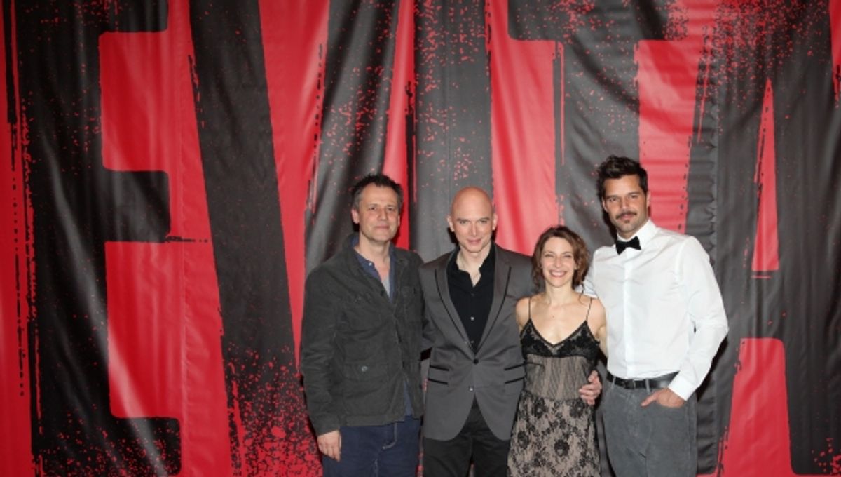 Director Michael Grandage, Michael Cerveris, Elena Roger and Ricky Martin at 