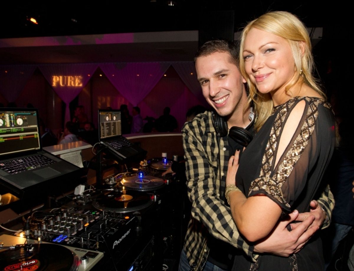 DJ Eric Deluxe and Laura Prepon  at 