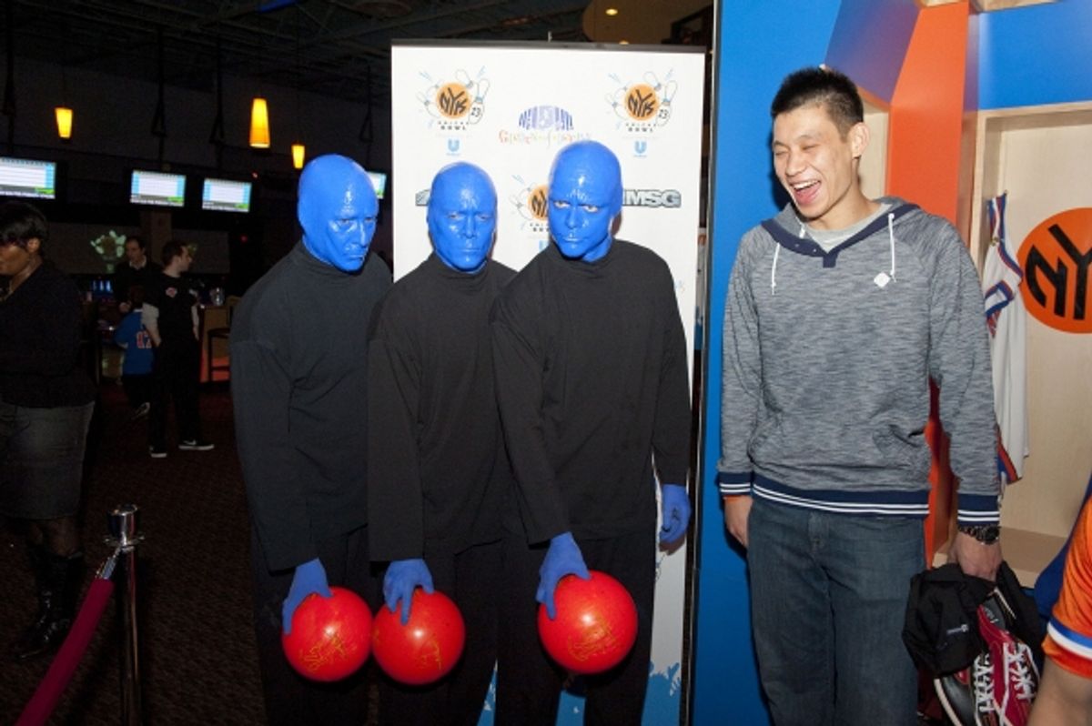 Jeremy Lin and Blue Man Group at 