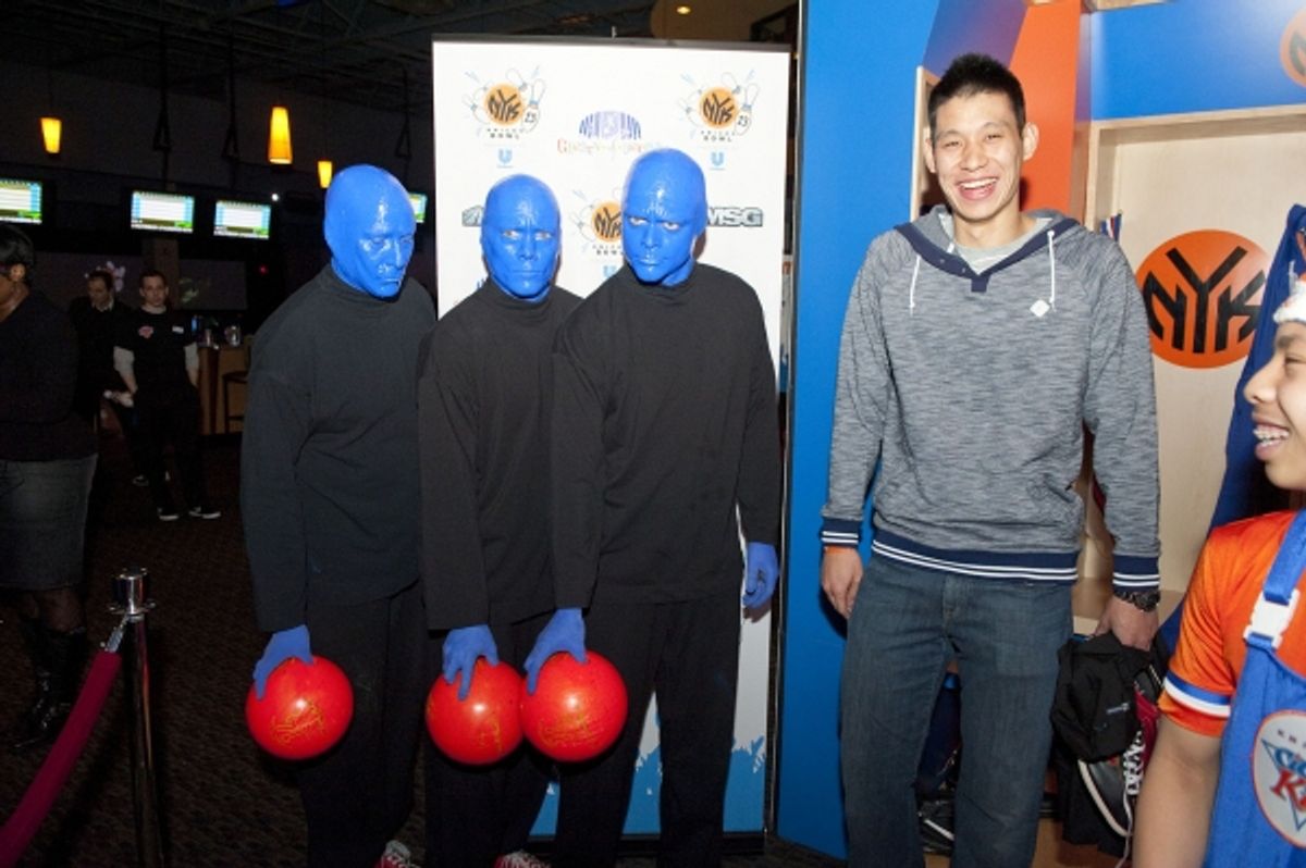 Jeremy Lin and Blue Man Group at 