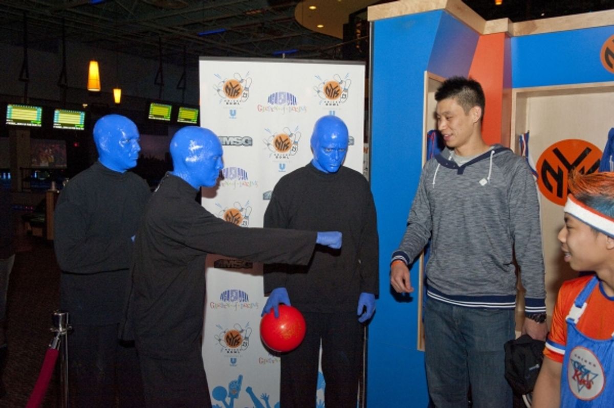 Jeremy Lin and Blue Man Group at 