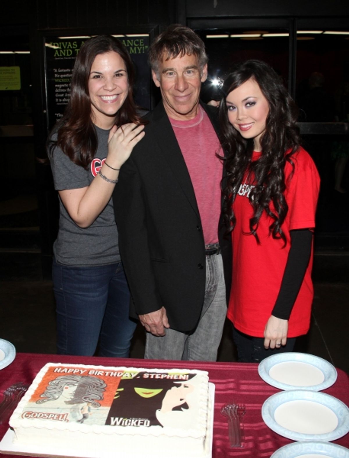 Lindsay Mendez, Stephen Schwartz and Anna Maria Perez de Tagle  at 
