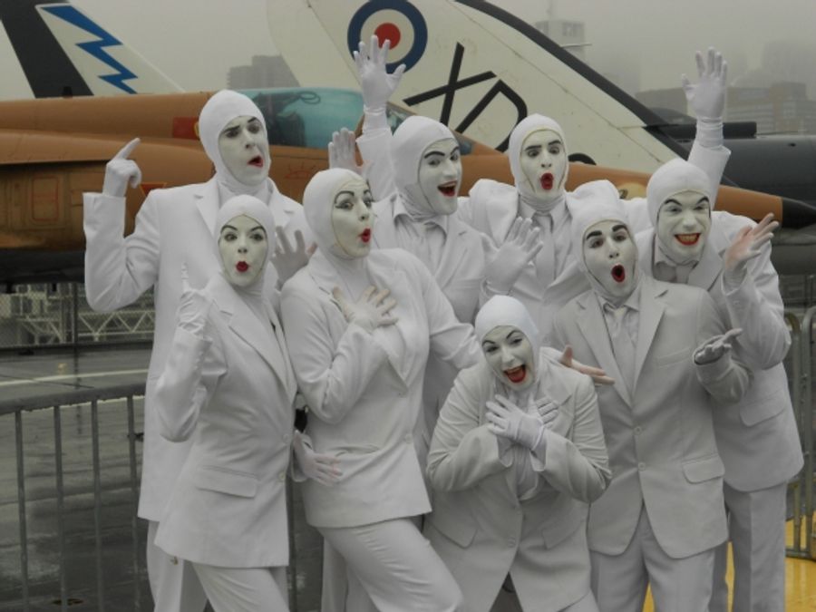 Photo Flash: Voca People Visits the Intrepid Air and Space Museum Image