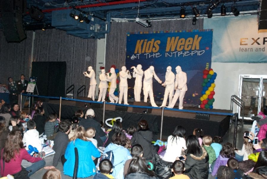 Photo Flash: Voca People Visits the Intrepid Air and Space Museum Image