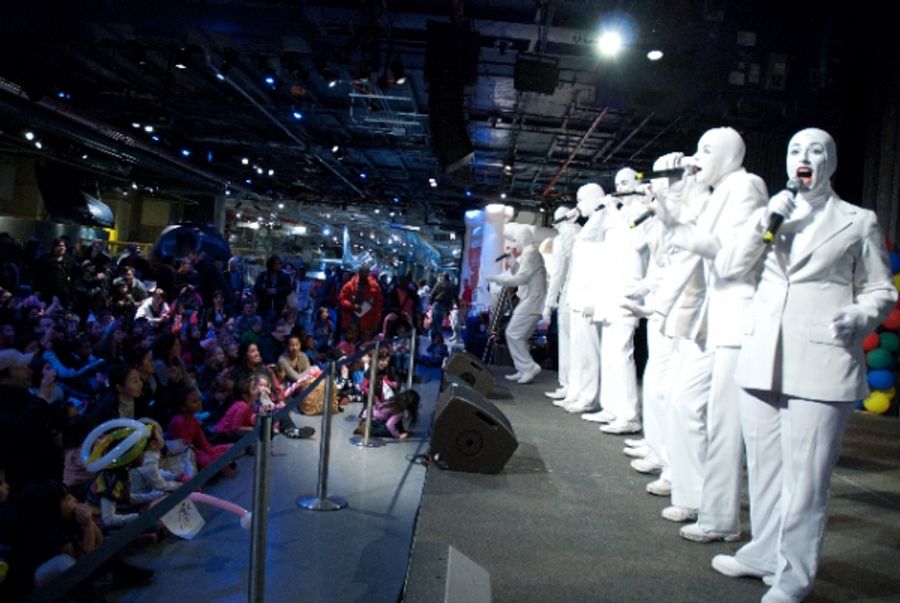 Photo Flash: Voca People Visits the Intrepid Air and Space Museum Image