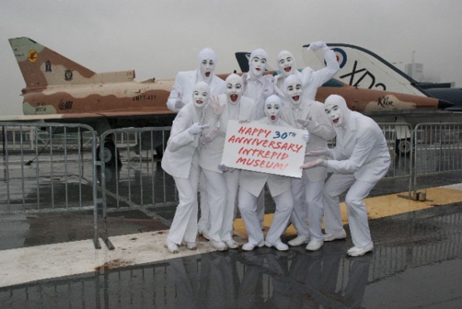 Photo Flash: Voca People Visits the Intrepid Air and Space Museum Image