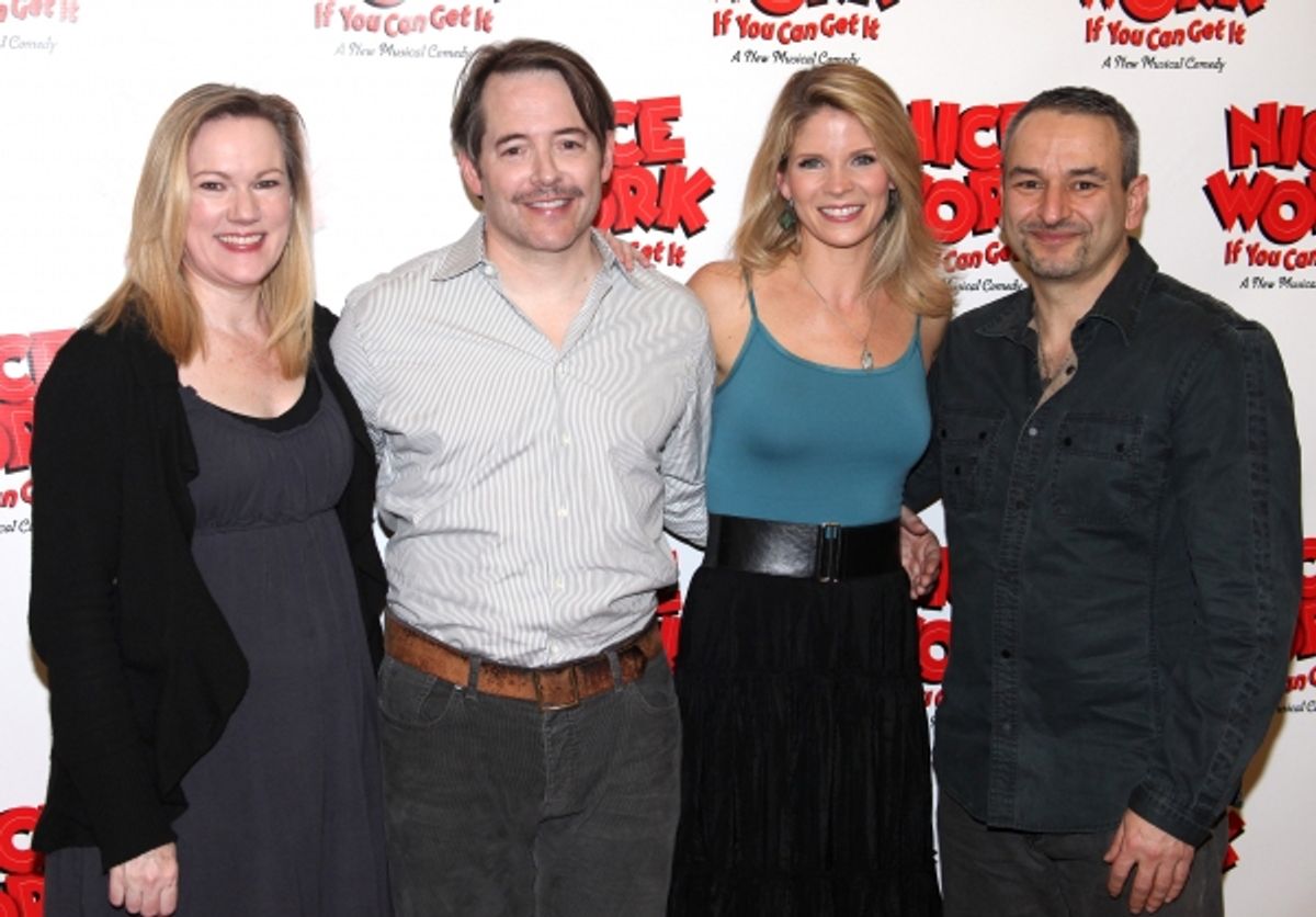 Director and Choreographer Kathleen Marshall, actor Matthew Broderick, actress Kelli O'Hara and writer Joe DiPietro at 