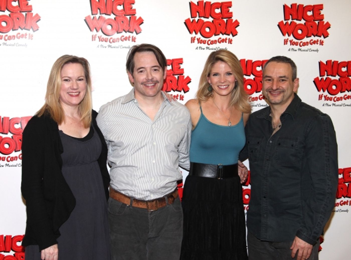 Photo Coverage: NICE WORK IF YOU CAN GET IT Meets the Press - Matthew Broderick, Kelli O'Hara and More!  Image
