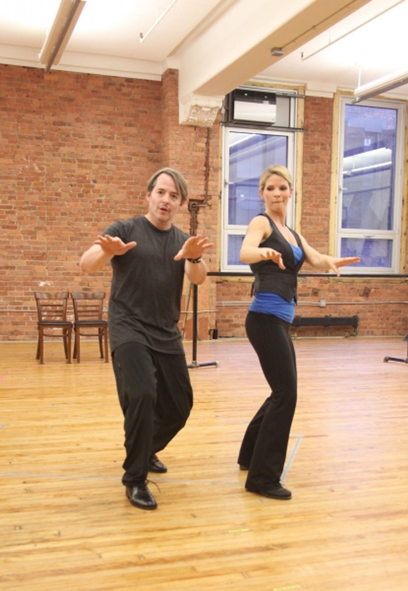 Photo Coverage: NICE WORK IF YOU CAN GET IT Meets the Press - Matthew Broderick, Kelli O'Hara and More!  Image