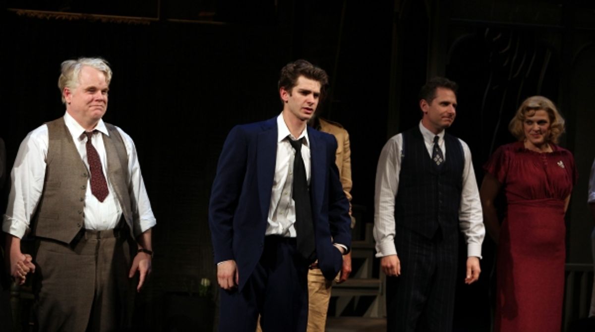 Phillip Seymour Hoffman, Andrew Garfield, John Glover, Remy Auberjonois & Molly Price at 