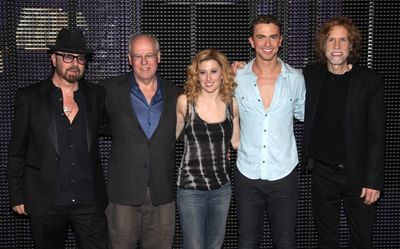 Dave Stewart, Bruce Joel Rubin, Caissie Levy, Richard Fleeshman and Glen Ballard  Photo