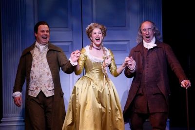 Brooks Ashmanskas, Erin Kruse and Christopher Bloch. Photo Credit: Carol Rosegg Photo