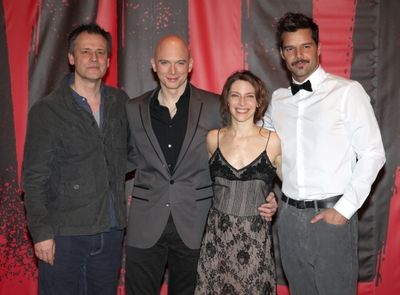 Director Michael Grandage, Michael Cerveris, Elena Roger and Ricky Martin. Photo Cred Photo