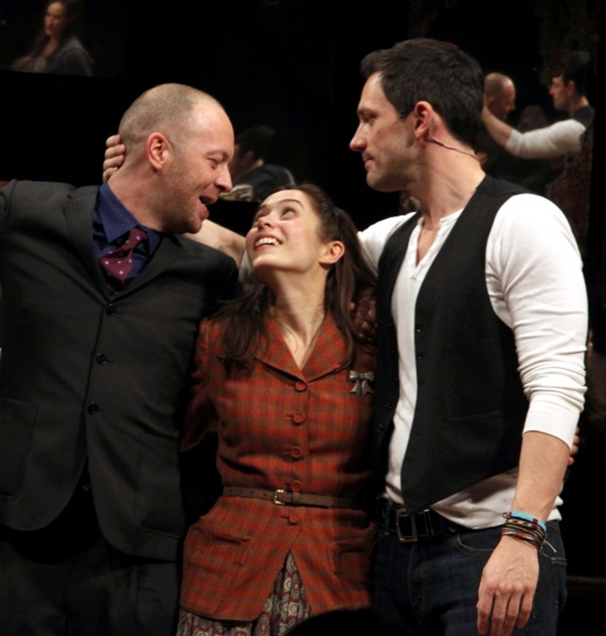 Director John Tiffany with  Steve Kazee & Cristin Milioti  at 