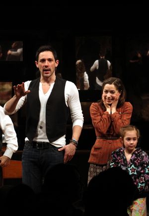 Steve Kazee & Cristin Milioti with Ripley Sobo  Photo