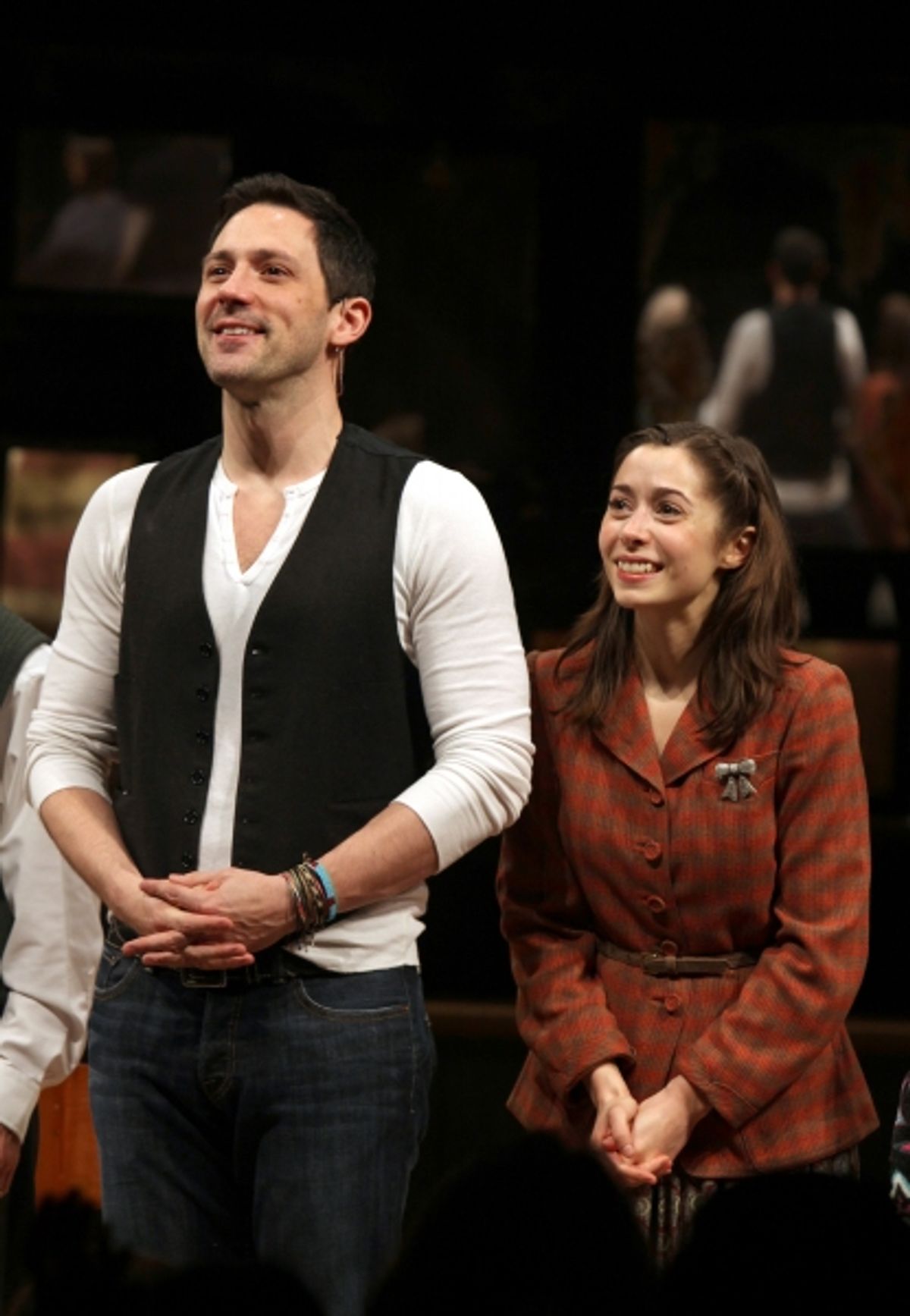 Steve Kazee & Cristin Milioti  at 