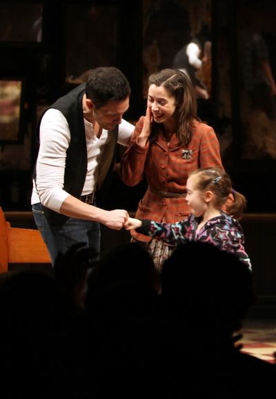 Steve Kazee & Cristin Milioti with Ripley Sobo  Photo