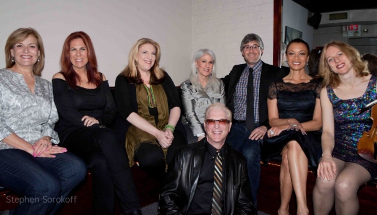 The Friends  Karen Mason, Victoria Shaw, Lisa Lampanelli, Jamie deRoy, Mo Rocca,Valarie Pettiford, Daisy Jopling, Ron Abel at 