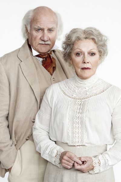 Peter Michael Goetz as James Tyrone, Sr. and Helen Carey as Mary Tyrone in Arena Stag Photo