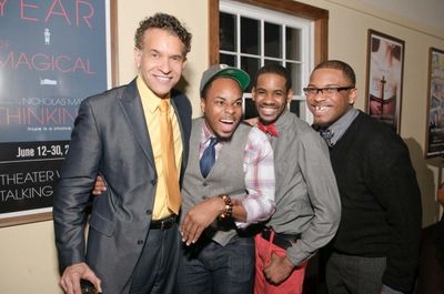 Brian Stokes Mitchell and Neighborhood Studios volunteers Photo