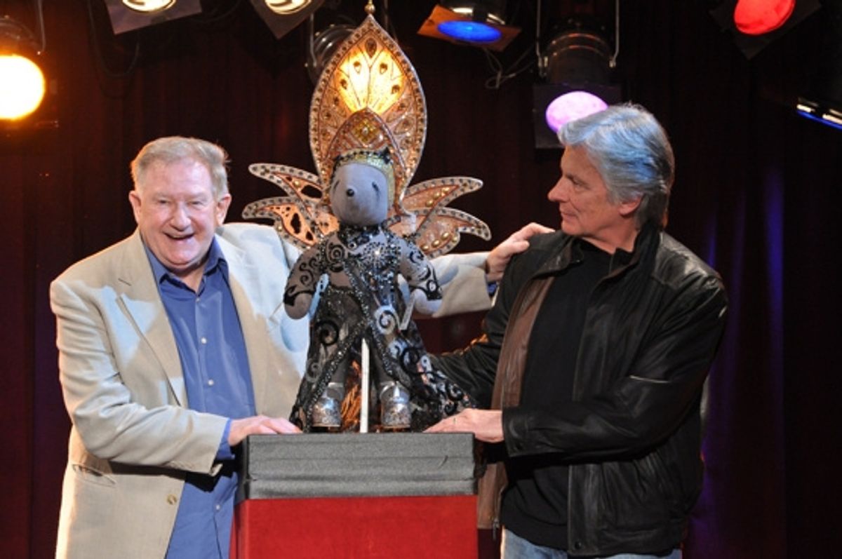 Harvey Evans and Kurt Peterson with Follies Bear at 