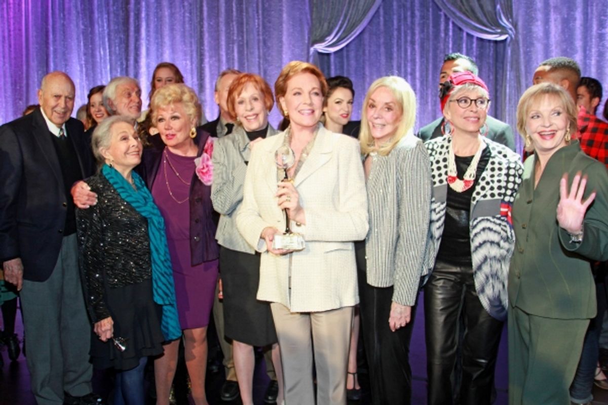 Carl Reiner, Marge Champion, Dick Van Dyke, Mitzi Gaynor, Carol Burnett, Dame Julie Andrews, Joni Berry, Rita Moreno and Florence Henderson at 