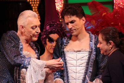 Tony Sheldon, Will Swenson, Priscilla's 500,000th Audience Member Photo