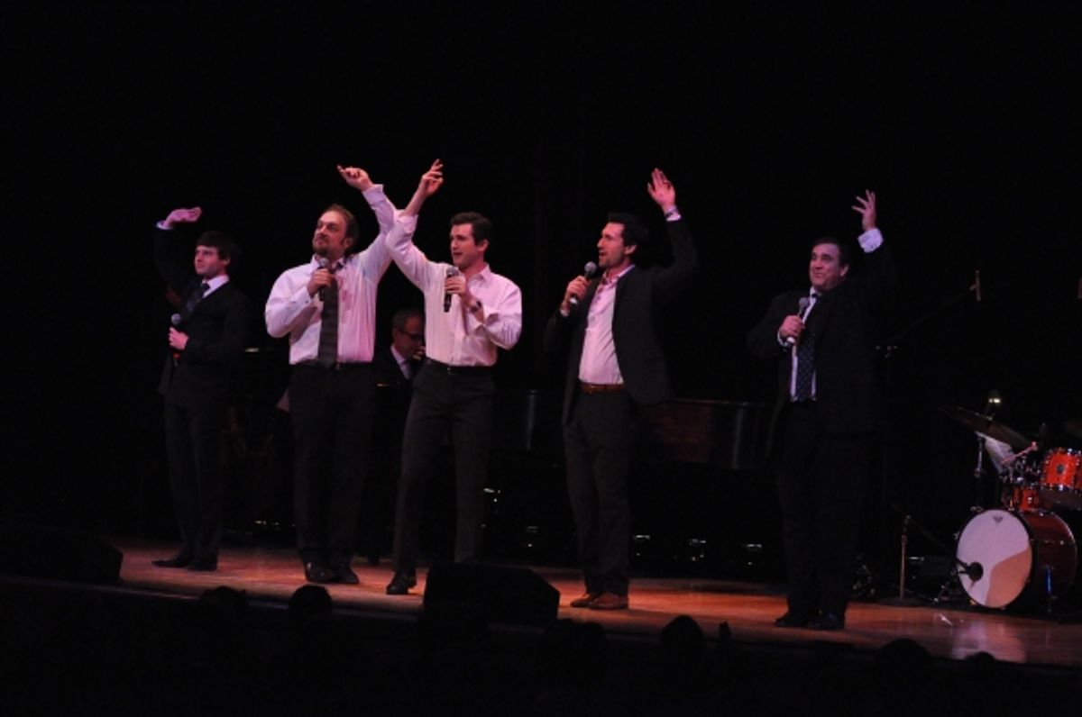 Bobby Steggert, Alexander Gemignani, Matt Canenaugh, Aaron Lazar and Bill Daugherty at 