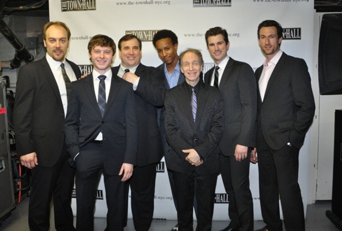 Alexander Gemignani, Bobby Steggert, Bill Daugherty, Kendrick Jones, Scott Siegel, Matt Cavenaugh and Aaron Lazar at 