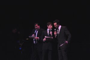 Bill Daugherty, Bobby Steggert and Aaron Lazar Photo