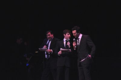 Bill Daugherty, Bobby Steggert and Aaron Lazar Photo