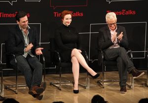 Jon Hamm, Christina Hendricks, John Slattery @ BroadwayWorld Jon Hamm, Christina Hendricks, John Slattery Photo
