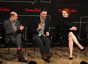 Matthew Weiner, Jon Hamm, Christina Hendricks  Photo