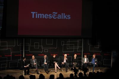 Dave Itzkoff, Matthew Weiner, Jon Hamm, Christina Hendricks, John Slattery, January J Photo