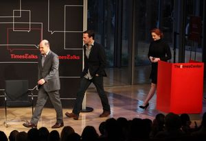 Matthew Weiner, Jon Hamm, Christina Hendricks @ BroadwayWorld Matthew Weiner, Jon Hamm, Christina Hendricks Photo