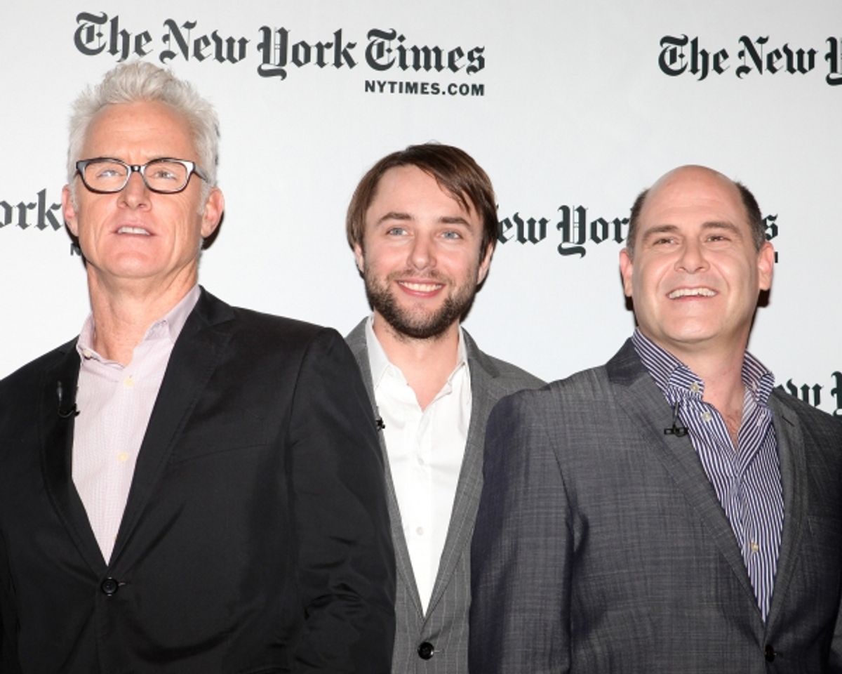 John Slattery, Vincent Kartheiser & Matthew Weiner at 