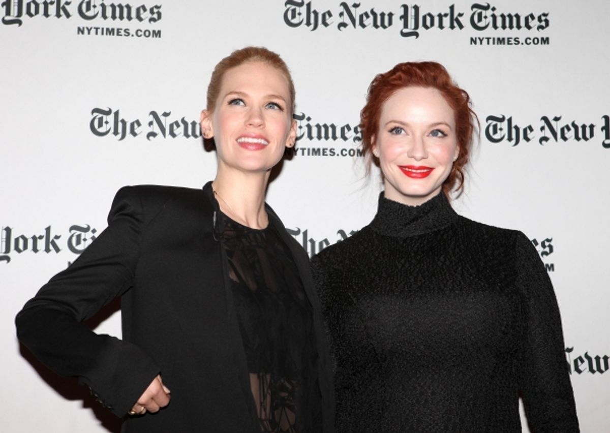 January Jones & Christina Hendricks at 