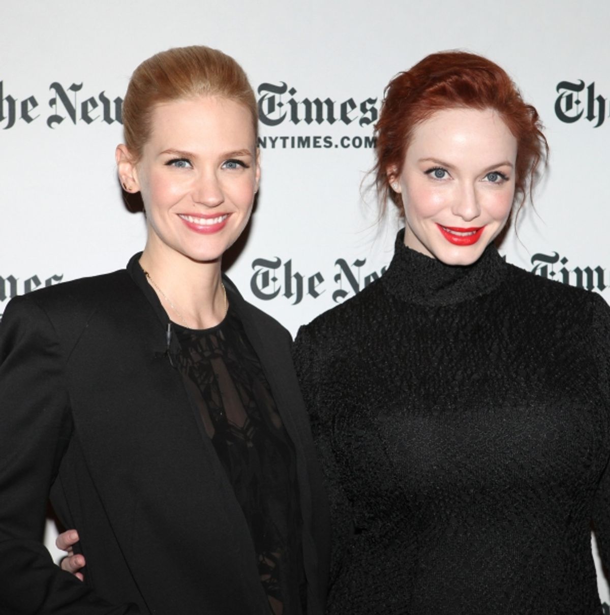 January Jones & Christina Hendricks at 