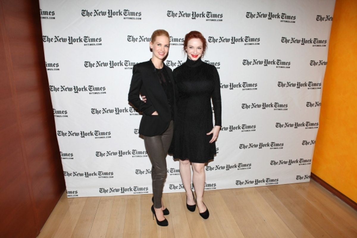 January Jones & Christina Hendricks at 