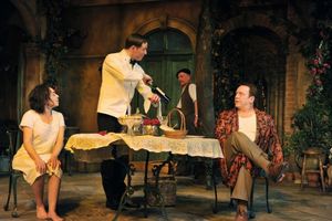 Samantha Spiro, Edmund Wiseman, Geoffrey Freshwater, and Clive Wood Photo