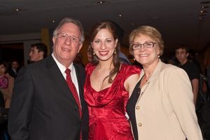 Gala soprano and YPC alumnus Lindsay Bogaty with her mother and father, Joan and Paul Photo