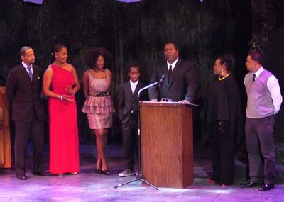 Wren T. Brown of Ebony Repertory Theatre accepts the McCulloh Award for Revival for A Photo