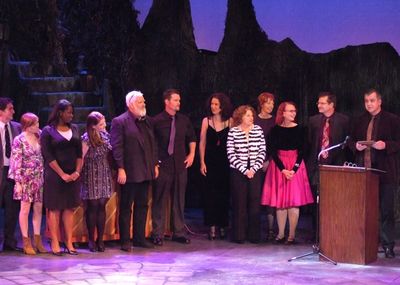 Sean Branney of Theatre Banshee accepts the McCulloh Award for Revival for The Crucib Photo