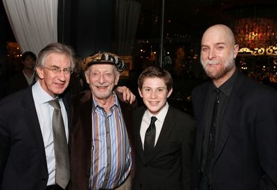 Cast members Barry McGovern, Alan Mandell, LJ Benet and Hugo Armstrong
 Photo