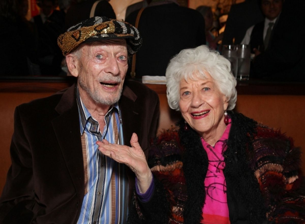 Cast member Alan Mandell and Charlotte Rae
 at 