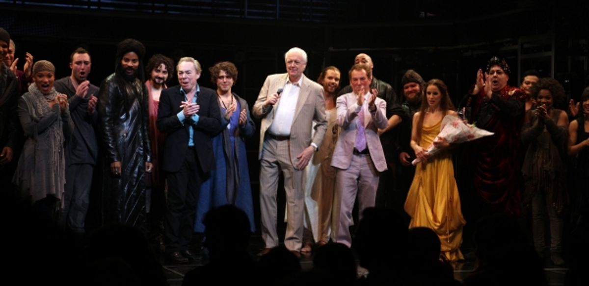 Andrew Lloyd Webber & Tim Rice with Tom Hewitt, Marcus Nance, Mike Nadajewski, Josh Young, Paul Nolan, Director Des McAnuff, Chilina Kennedy, Bruce Dow & Company at 