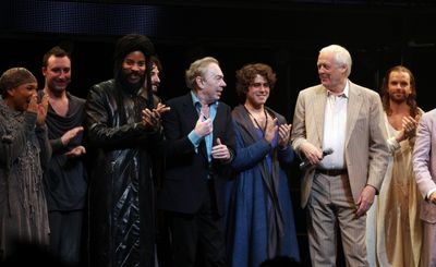 Andrew Lloyd Webber & Tim Rice with Josh Young, Paul Nolan & Company Photo