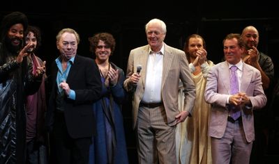 Andrew Lloyd Webber & Tim Rice with Josh Young, Paul Nolan, Director Des McAnuff & Co Photo